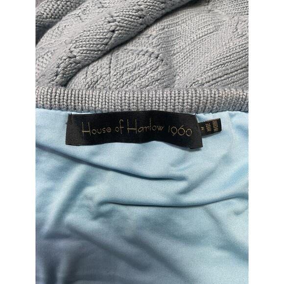 House Of Harlow 1960 x Revolve 'Rose' Blue Rayon Dress Size M - Picture 4 of 5